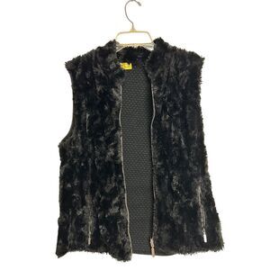 Black Fur‎ Vest Women's